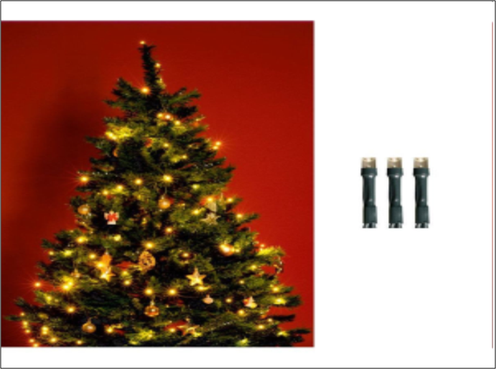 Belt�ri f�nyf�z�r, meleg feh�r, 100 LED